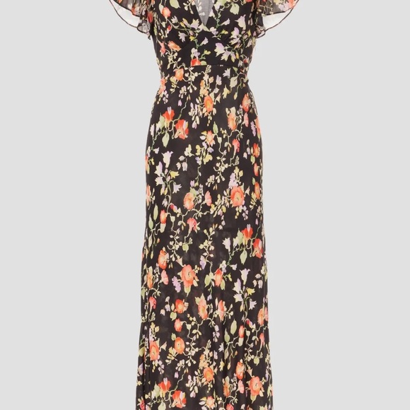 RIXO Red and Orange Maxi Florida Dress / Size XXL or US 14 - Picture 3 of 5